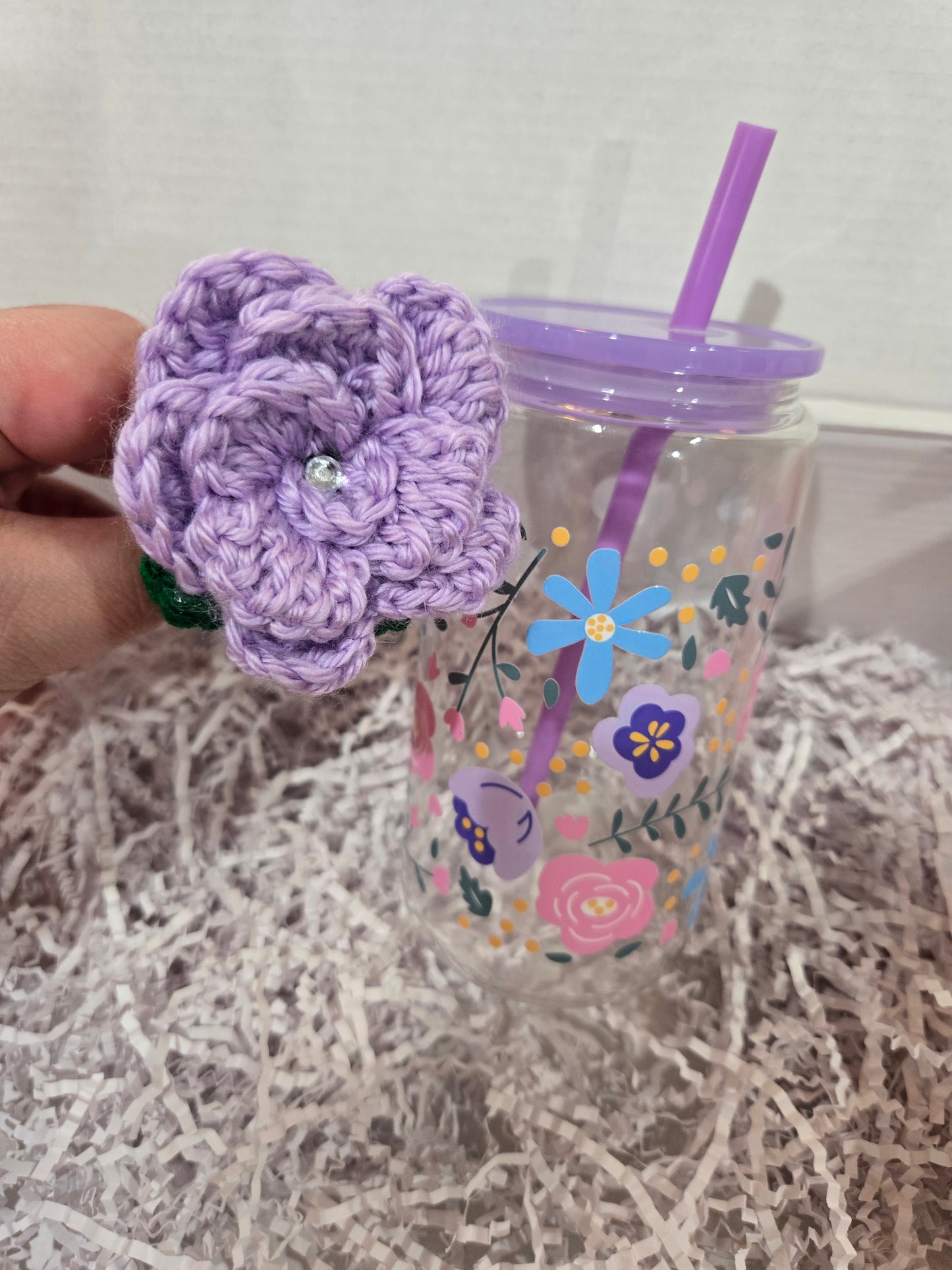 Flower Cup & Crochet Pen