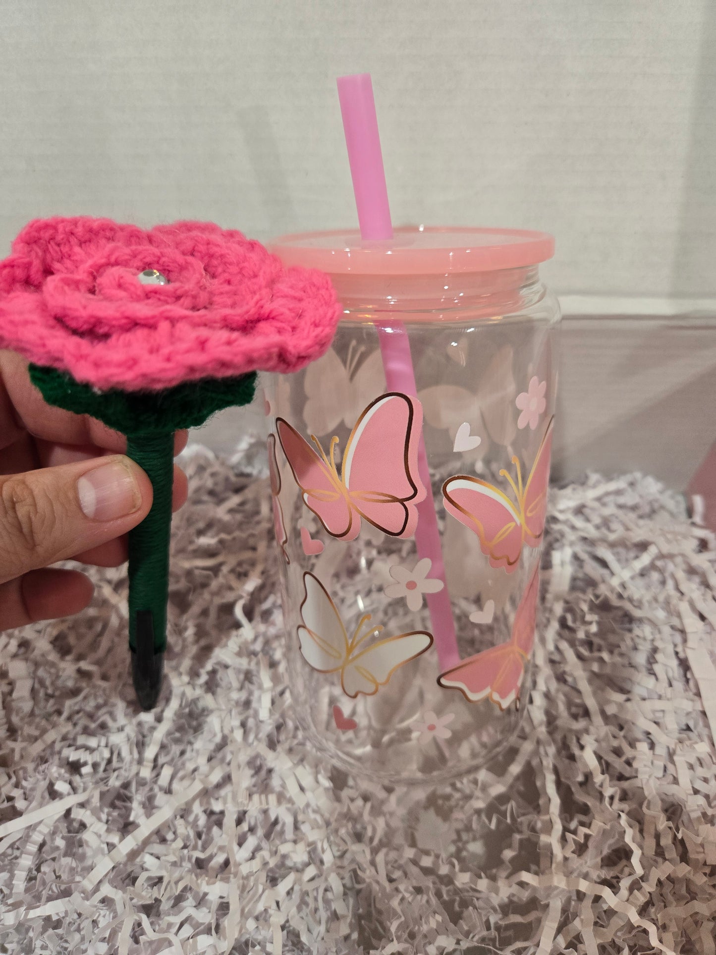 Butterfly cup & Crochet Pen