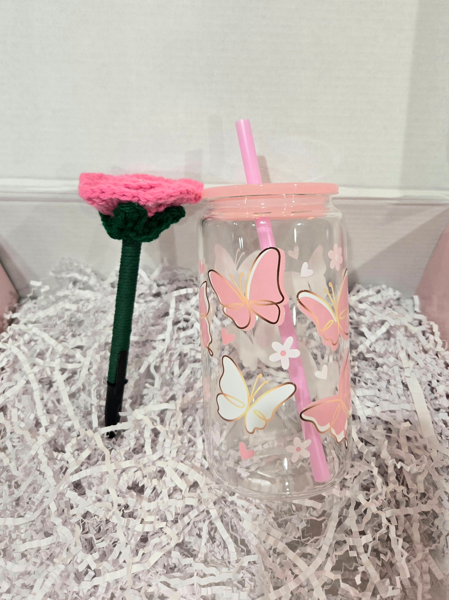 Butterfly cup & Crochet Pen
