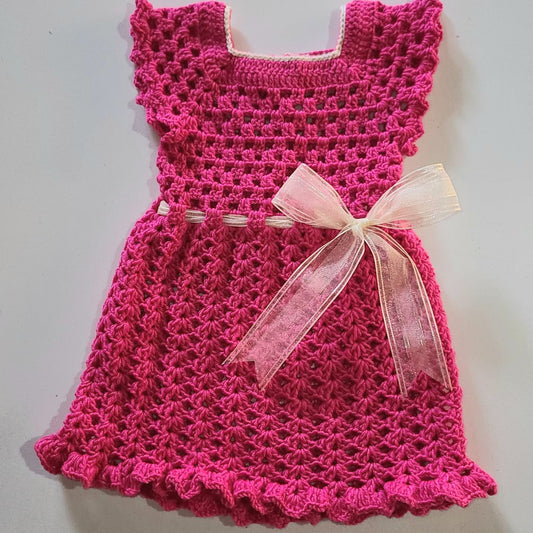 Ready To Ship: Hot pink baby dress
