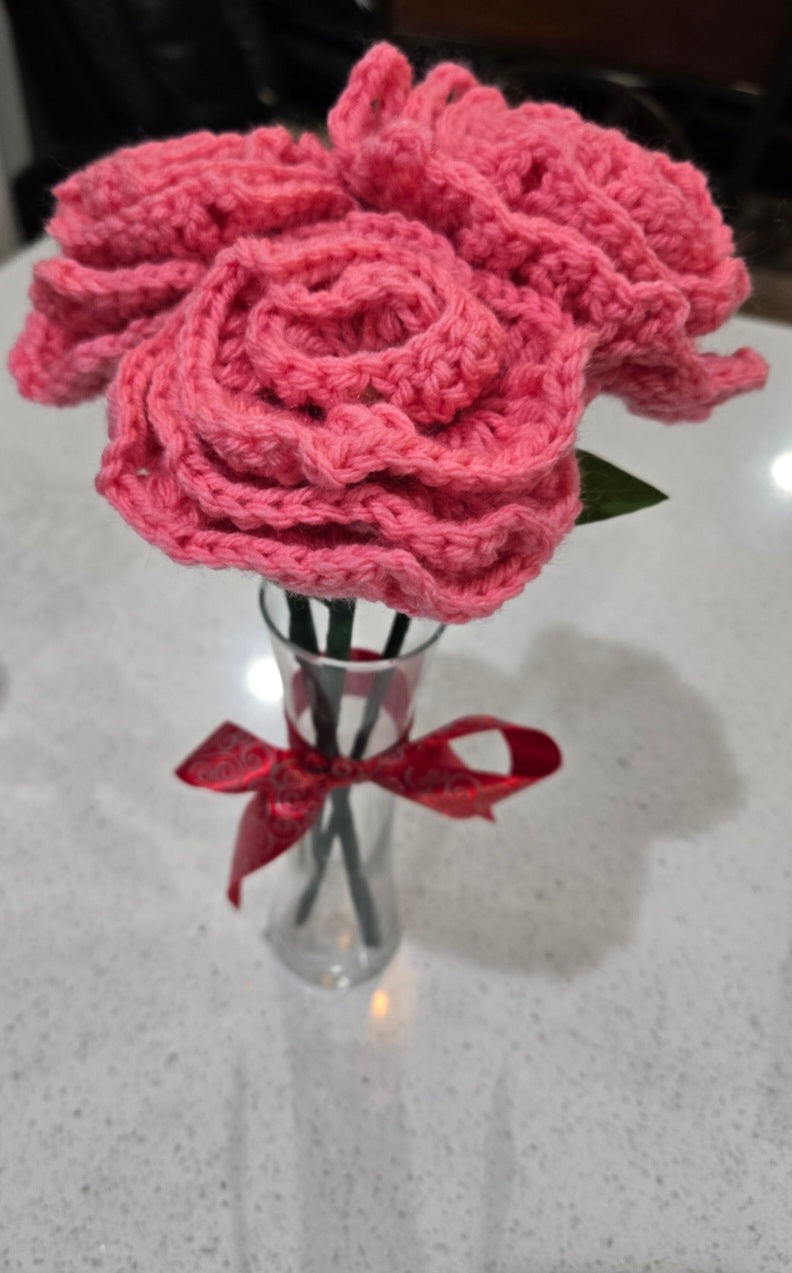 Bouquet W/Vase ( You pick colors)