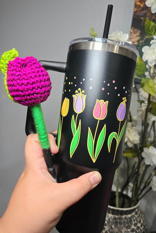Tulip Tumbler & Tulip crochet pen