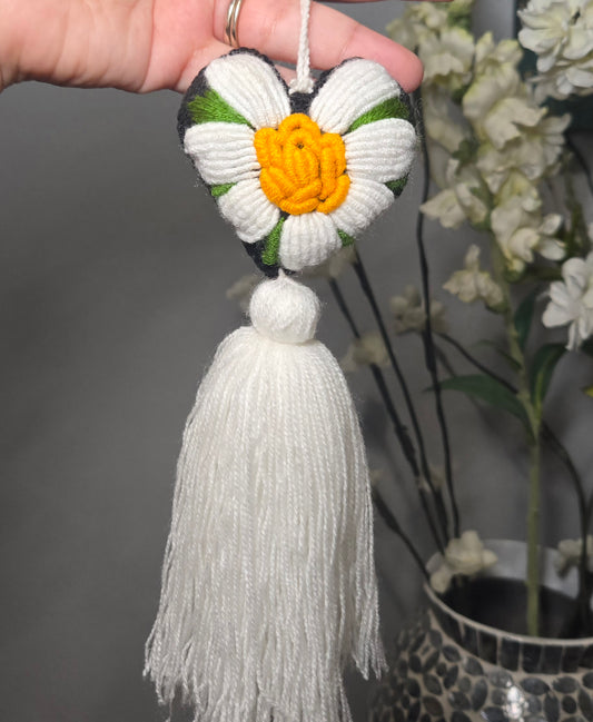 White sunflower tassel