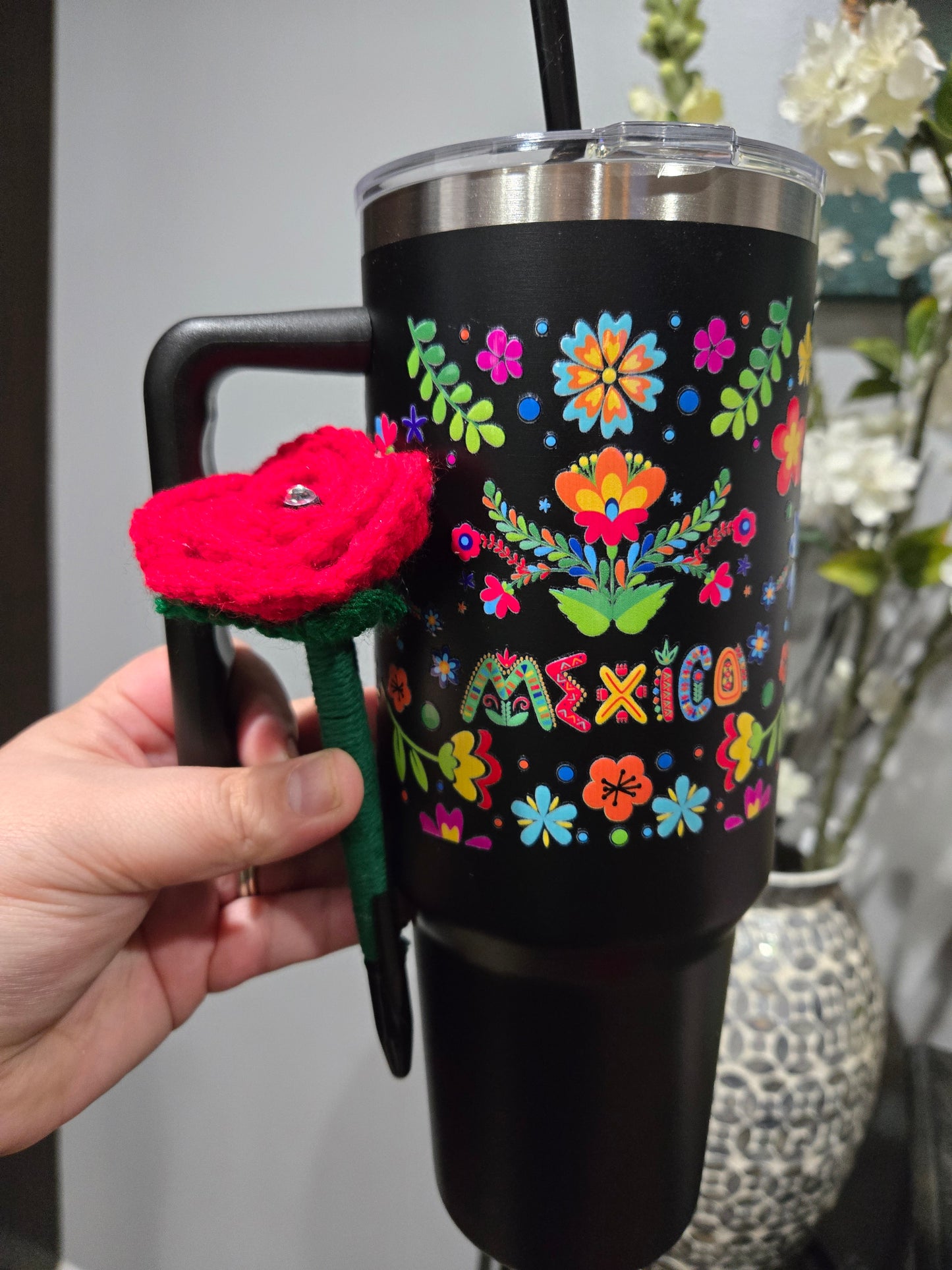 Mexico Tumbler & Crochet Pen Box