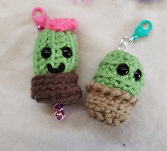 Cactus Crochet Keychain